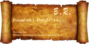 Baumhakl Renáta névjegykártya